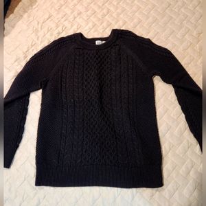 Black cable knit sweaters